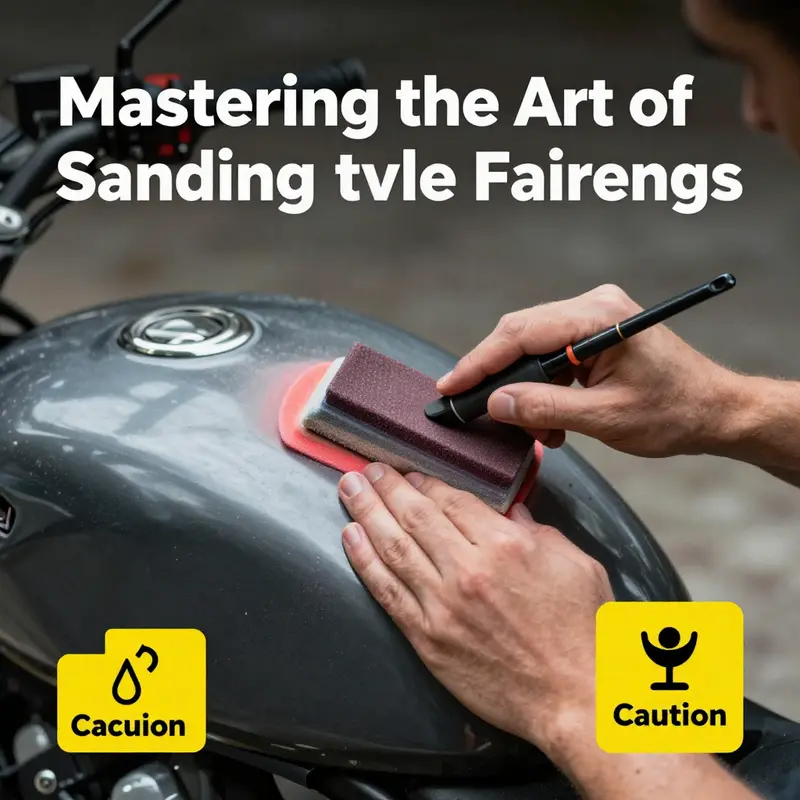 Basic techniques for sanding motorcycle fairings emphasize controlling the sanding process for optimal results.
