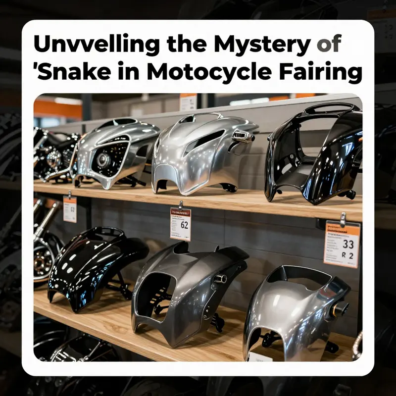 An illustration depicting the common confusion surrounding the term ‘snake in motorcycle fairing’.