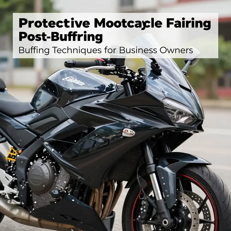 Different types of scratches on a motorcycle fairing, from surface to deep scratches.