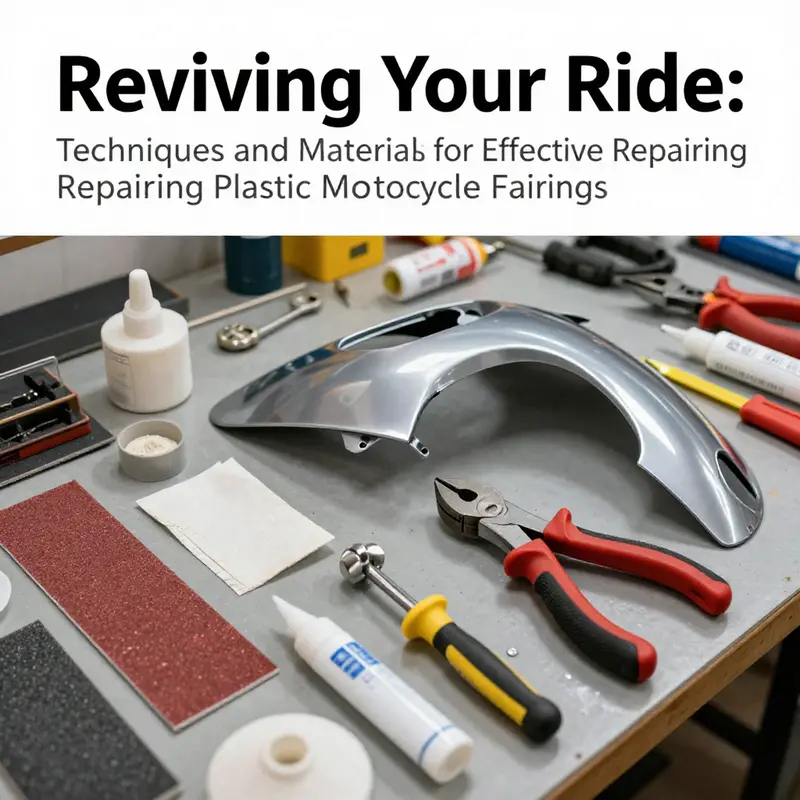 Assessing damage on a plastic motorcycle fairing showcasing common issues requiring repair.