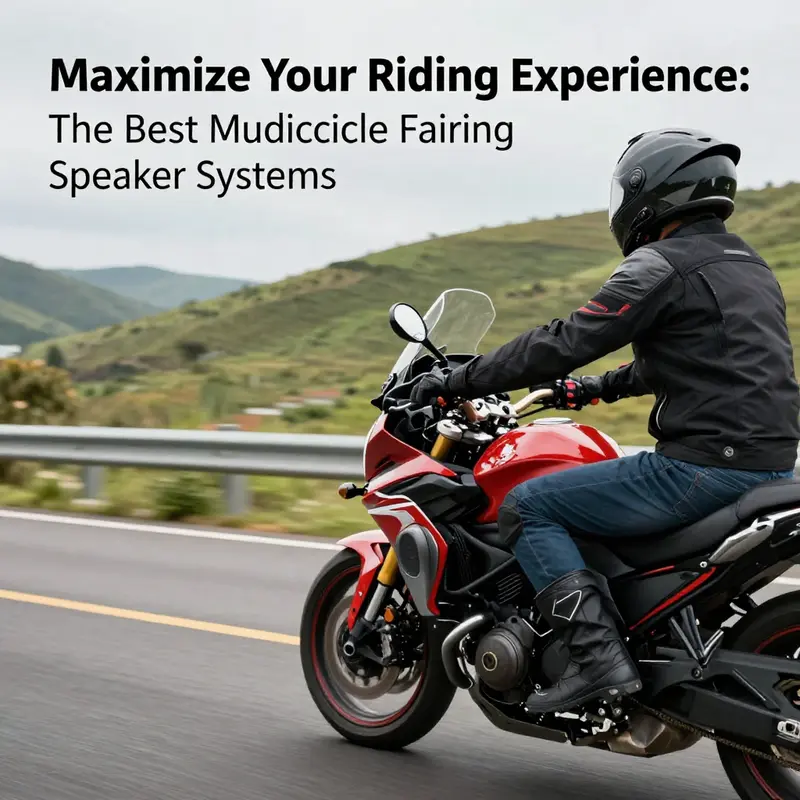 Rockford Fosgate motorcycle speakers elegantly fitted into the fairings of a bike, emphasizing sound quality and aesthetics.