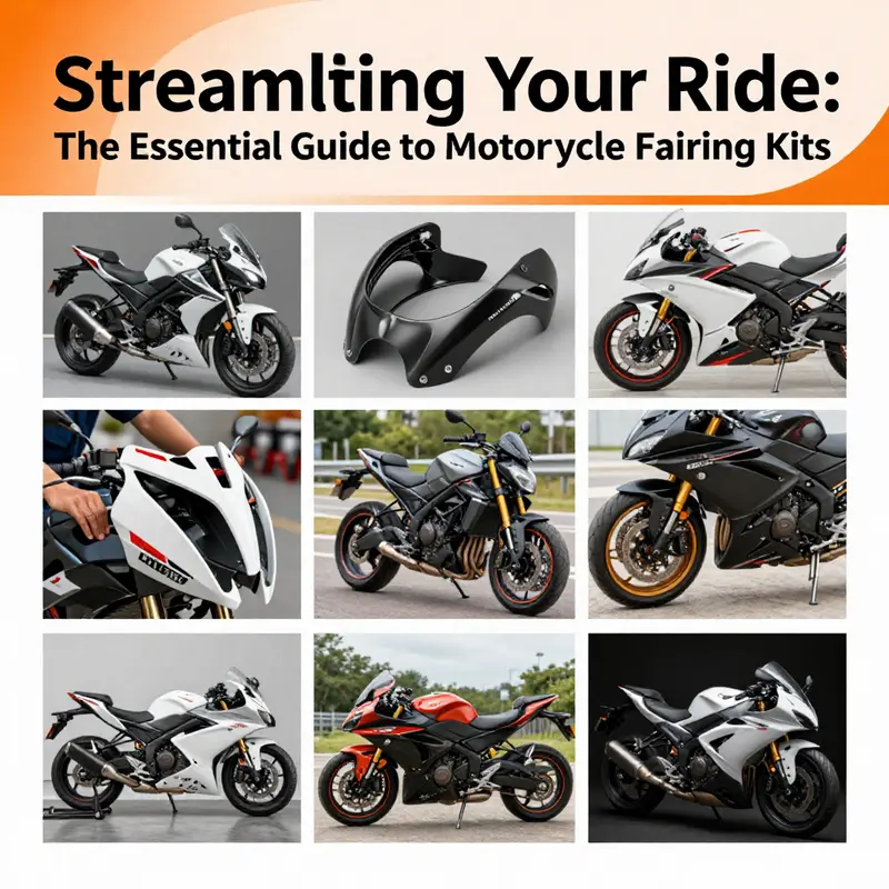 A diverse selection of motorcycle fairing kits highlighting various designs tailored for specific bike models.