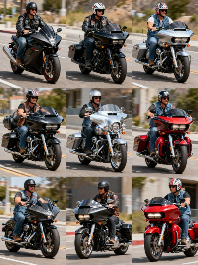 Aerodynamic design of HD motorcycle fairings enhances performance and rider comfort.