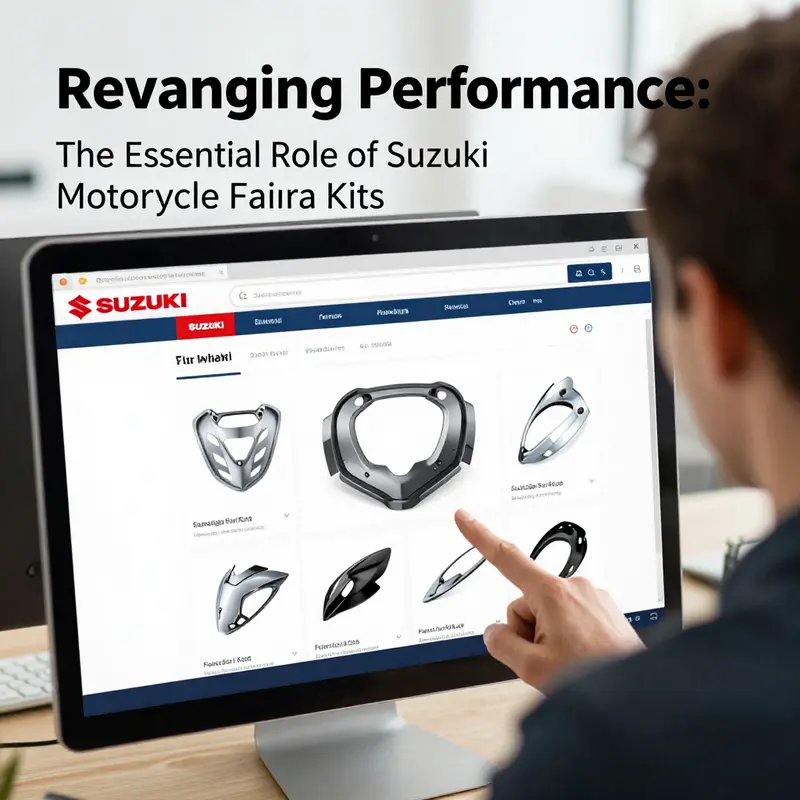 Suzuki motorcycle with a newly installed fairing kit, emphasizing enhanced aesthetics and performance benefits.