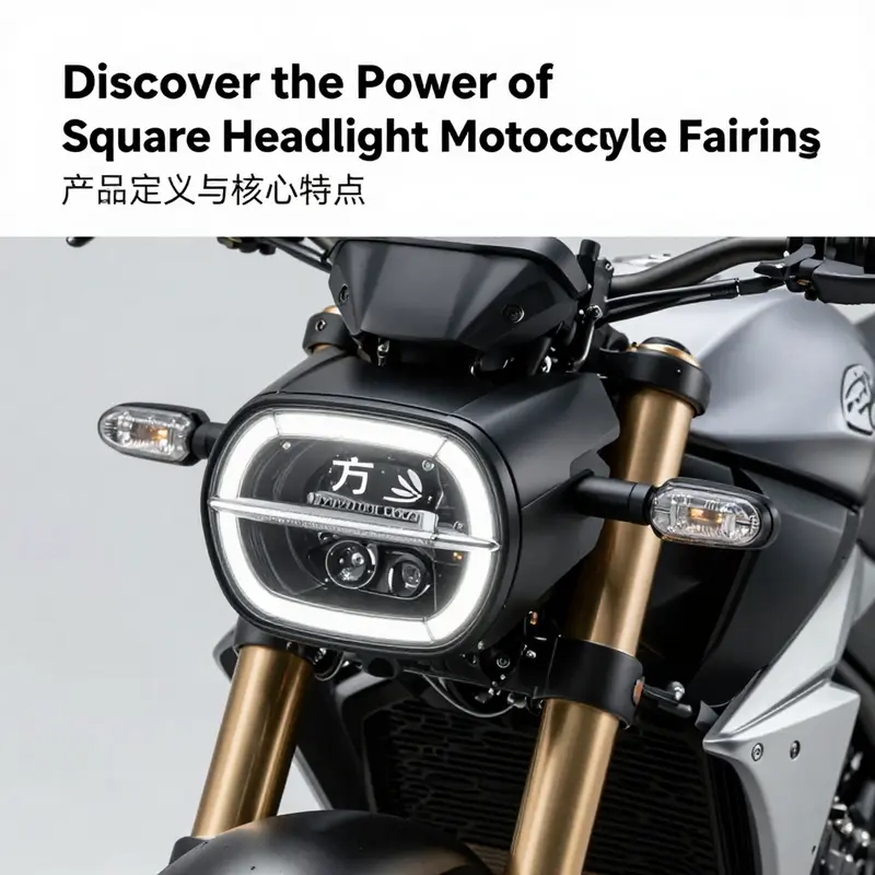 The sleek design of a square headlight motorcycle fairing reflecting modern aesthetics and functional features.