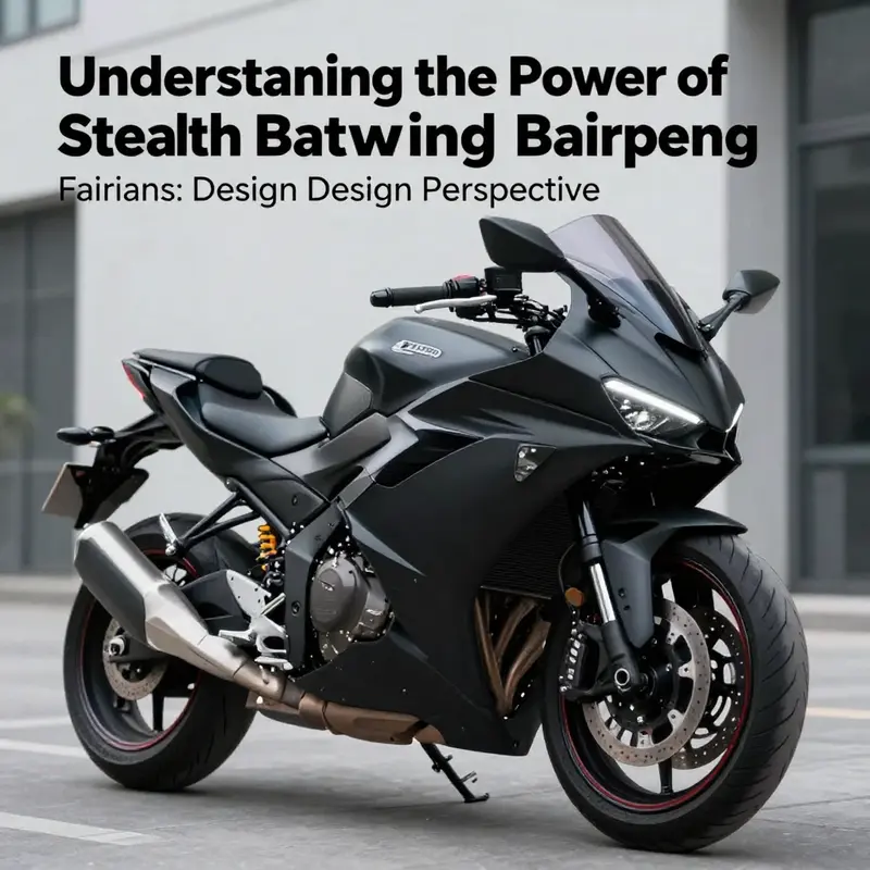 The sleek design of a stealth batwing motorcycle fairing emphasizes its modern aesthetic and aerodynamic capabilities.