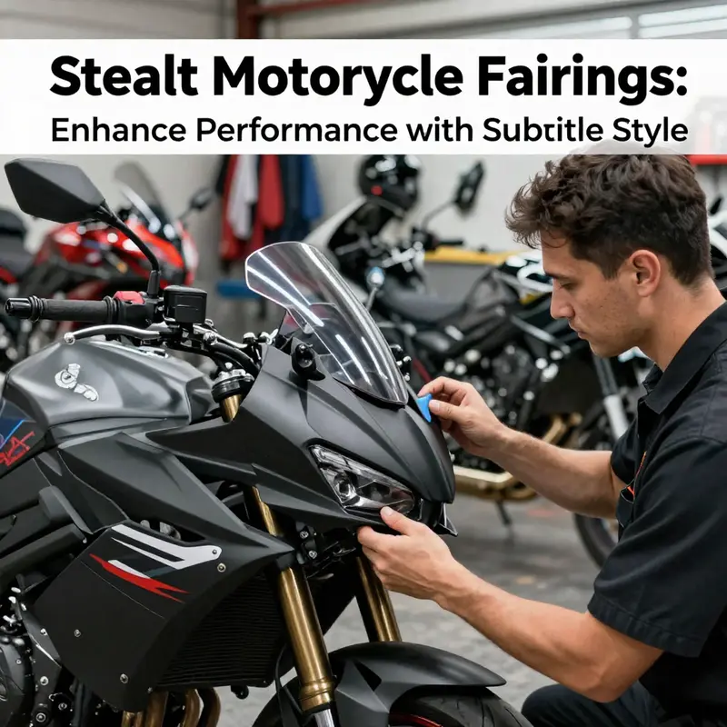 A motorcycle equipped with stealth fairings showcasing advanced aerodynamic design.