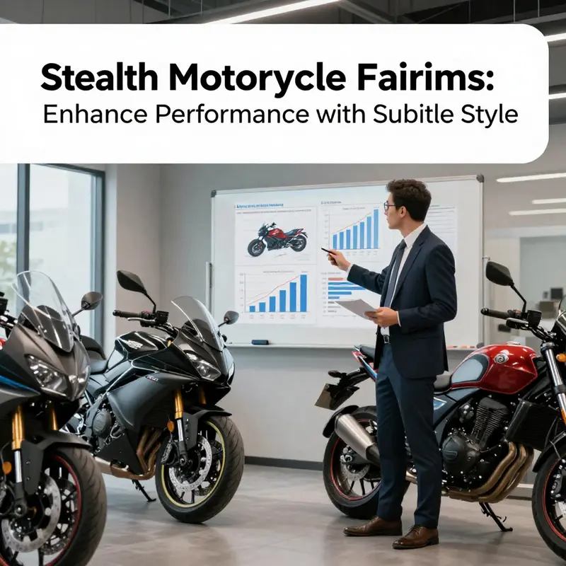A motorcycle equipped with stealth fairings showcasing advanced aerodynamic design.
