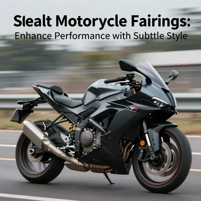 A motorcycle equipped with stealth fairings showcasing advanced aerodynamic design.
