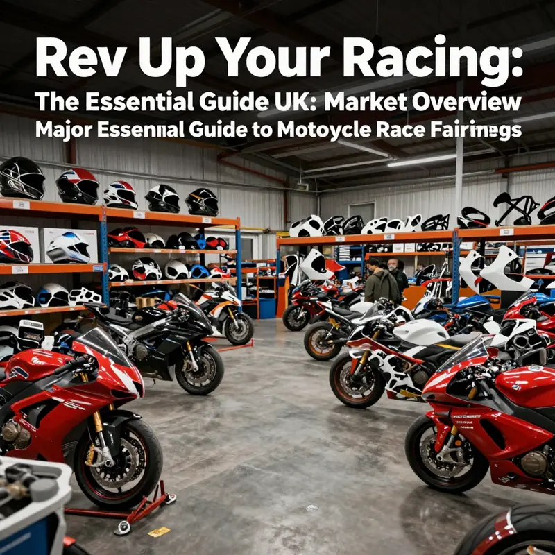 Various motorcycle race fairings demonstrating the benefits of lightweight materials.