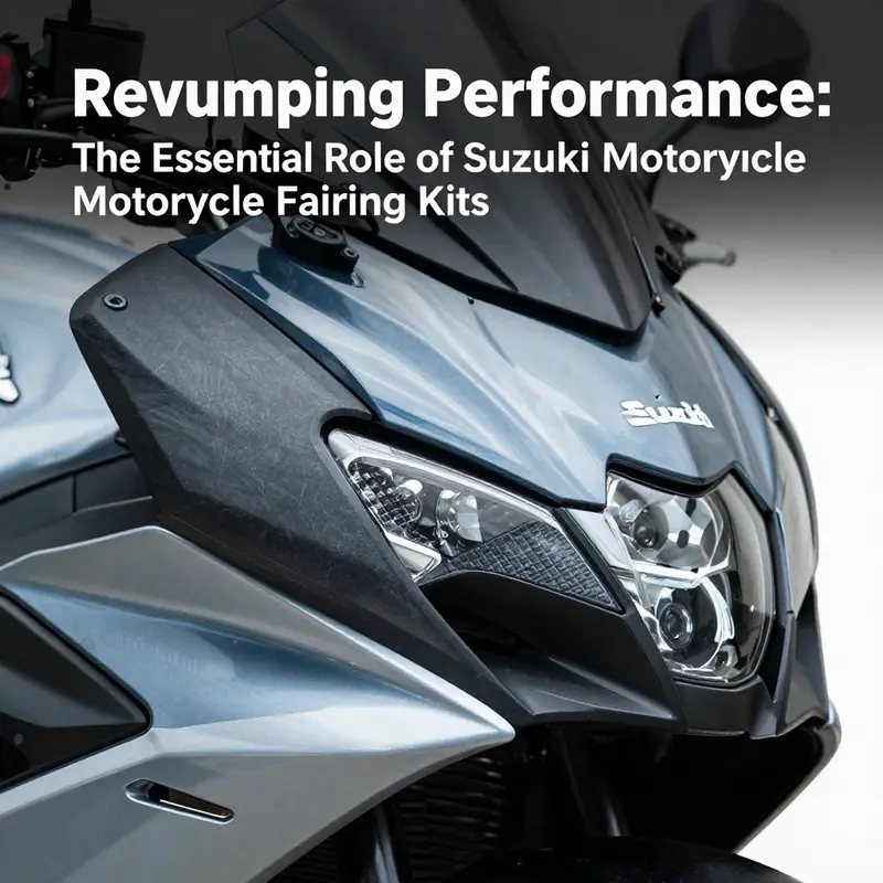 Suzuki motorcycle with a newly installed fairing kit, emphasizing enhanced aesthetics and performance benefits.