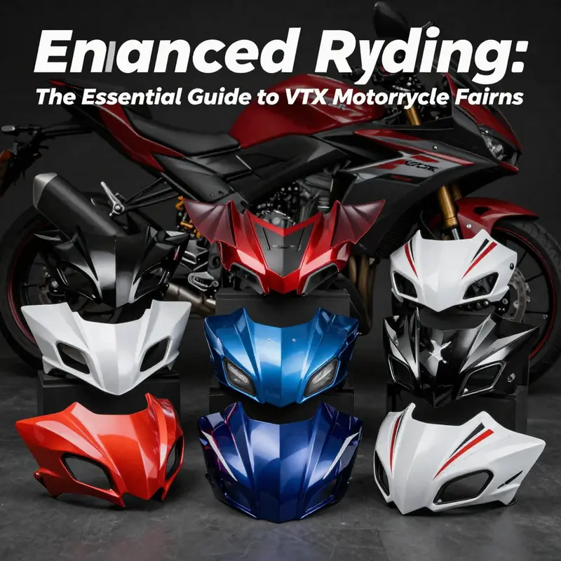 Different materials used in motorcycle fairings, highlighting ABS plastic and fiberglass.