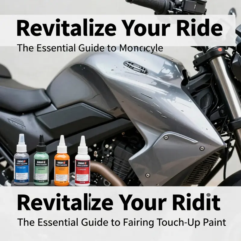 A variety of touch-up paints ready for use on a motorcycle, illustrating their importance in bike maintenance.