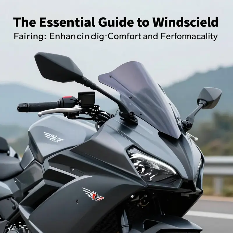 An exemplary motorcycle highlighting the essential design features of its windshield fairing.