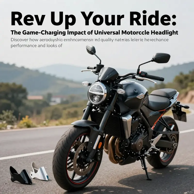 A motorcycle equipped with various universal headlight fairings, highlighting versatility in styles and aesthetics.