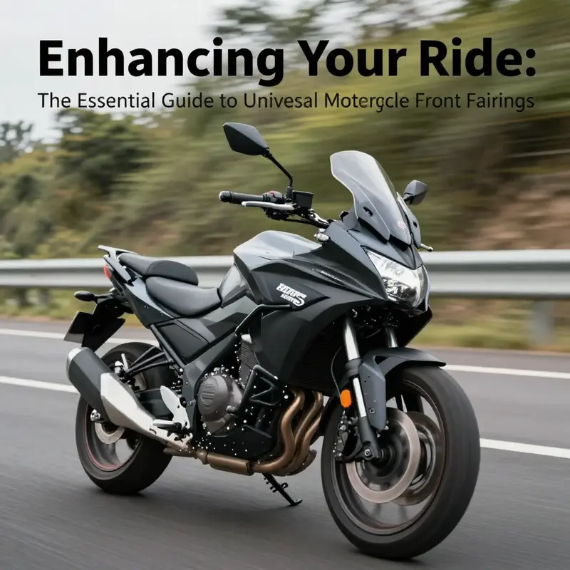 High-quality universal motorcycle front fairing emphasizing its design and material integrity.
