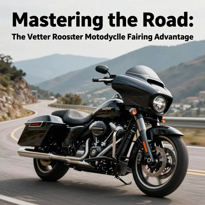The Vetter Rooster Fairing offers a modern yet classic look for Harley-Davidson motorcycles.