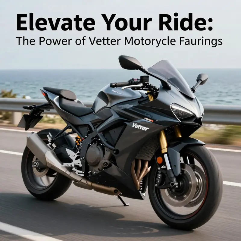 A Vetter-faired motorcycle demonstrating enhanced aerodynamics and performance on the road.