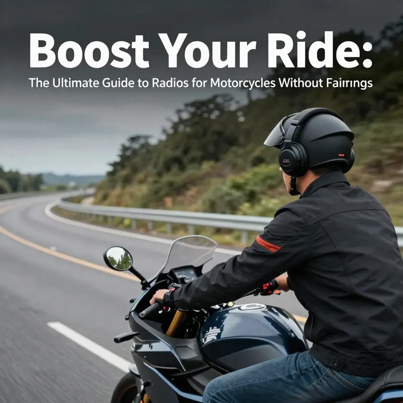 A modern handlebar-mounted radio enhances the motorcycle experience, providing easy access to music and radio while riding.