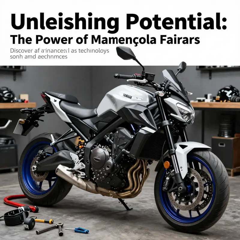 Yamaha motorcycle with specialized fairings in a garage setting, exemplifying customization and performance enhancement.