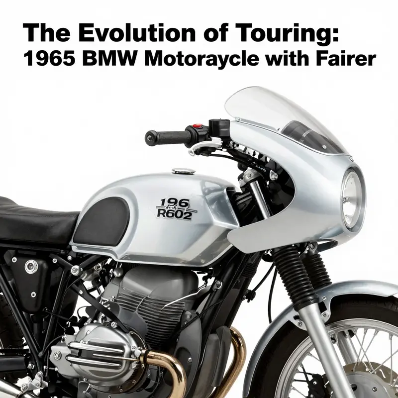 The innovative full fairing of the 1965 BMW R60/2 emphasizes both aerodynamic efficiency and aesthetic appeal.