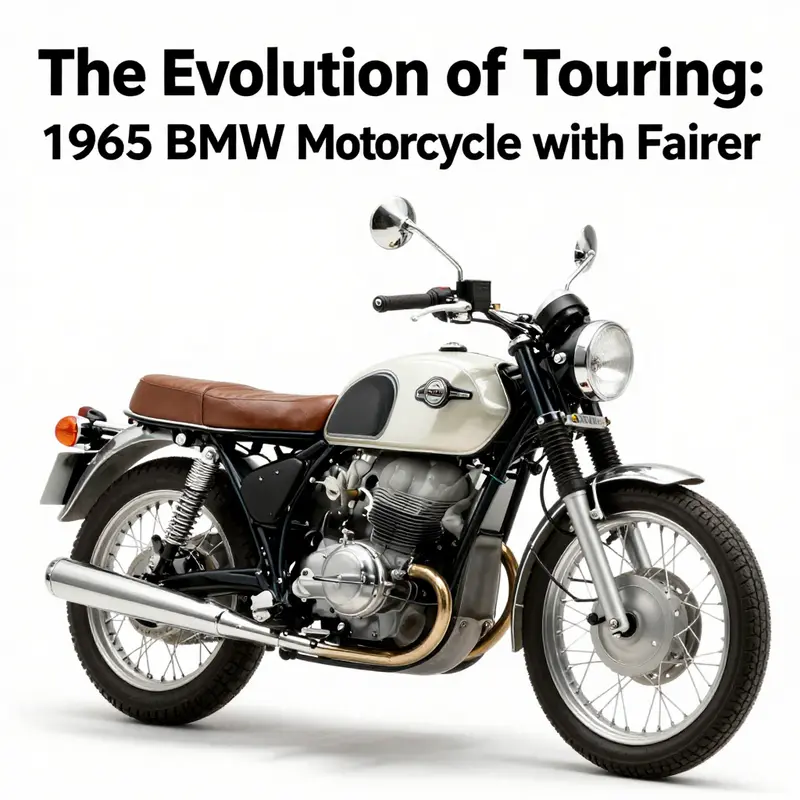 The innovative full fairing of the 1965 BMW R60/2 emphasizes both aerodynamic efficiency and aesthetic appeal.