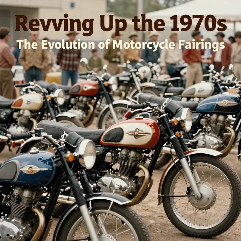 The aesthetic evolution of 1970s motorcycle fairings blends form and function.