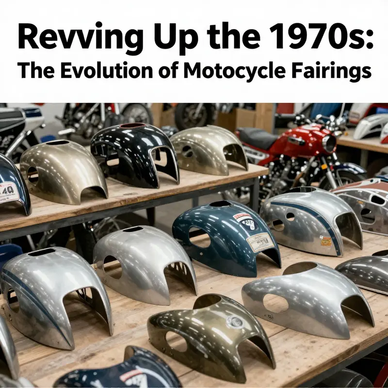 The aesthetic evolution of 1970s motorcycle fairings blends form and function.