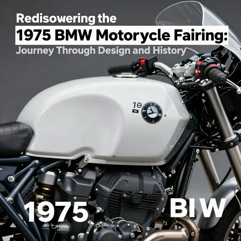 The sleek and iconic design of the 1975 BMW motorcycle fairing highlights its aesthetic appeal and craftsmanship.