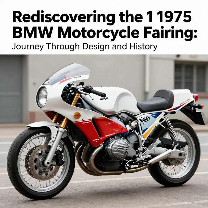The sleek and iconic design of the 1975 BMW motorcycle fairing highlights its aesthetic appeal and craftsmanship.