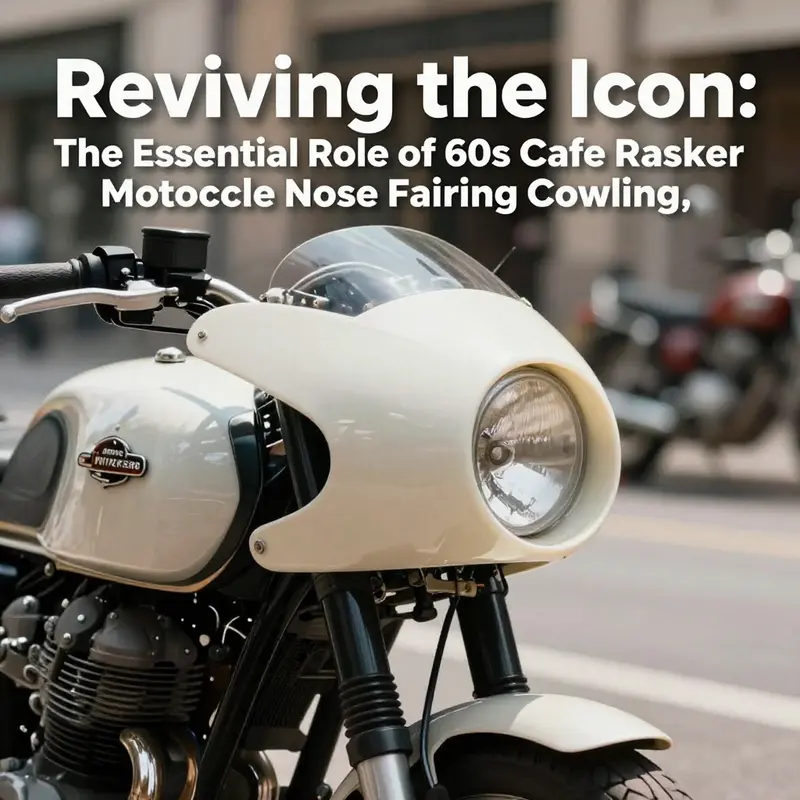 Classic design and lightweight materials of 60s cafe racer nose fairings.