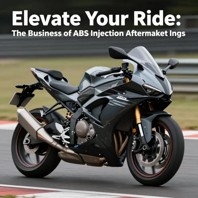 A diverse array of ABS injection molded motorcycle fairings highlighting the material’s strengths and aesthetic appeal.
