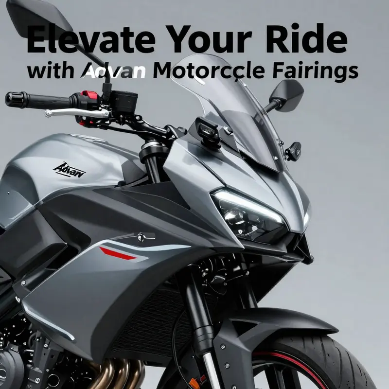 Advan motorcycle fairings showcasing their design and brand identity.