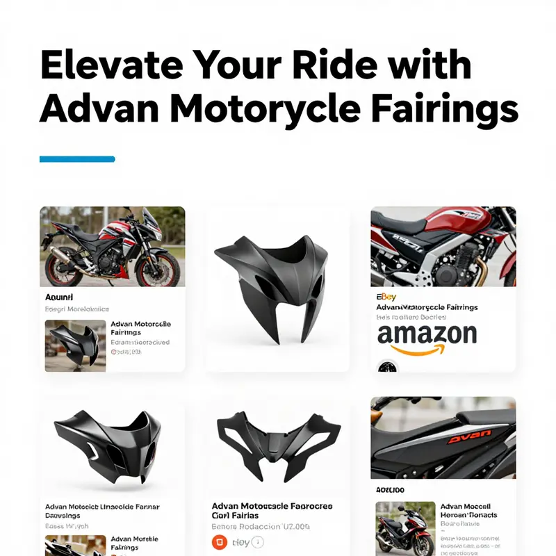 Advan motorcycle fairings showcasing their design and brand identity.