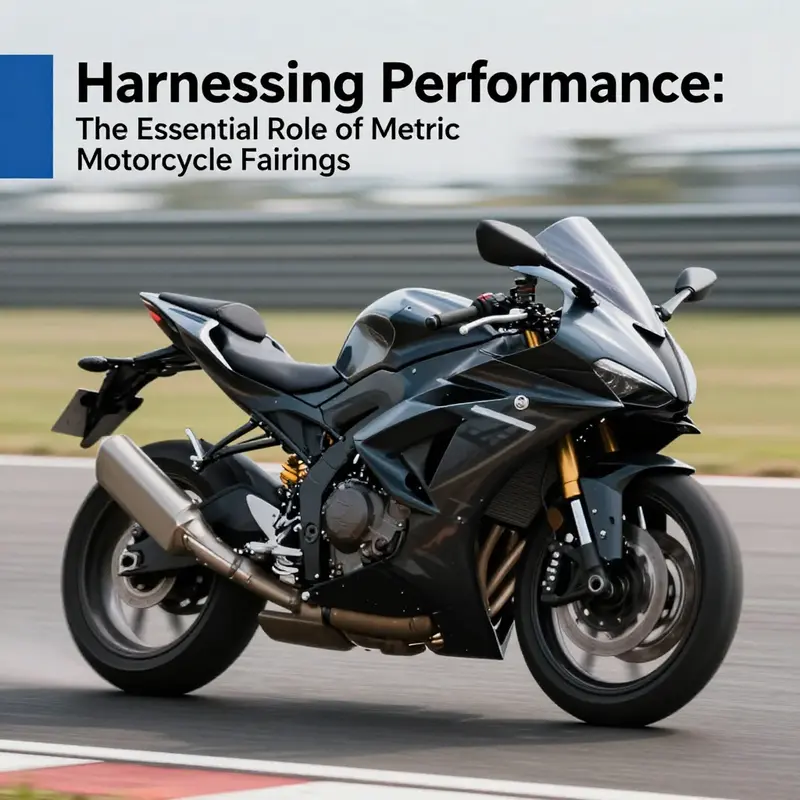 Sleek fairings design enhances the aerodynamic efficiency of metric motorcycles.