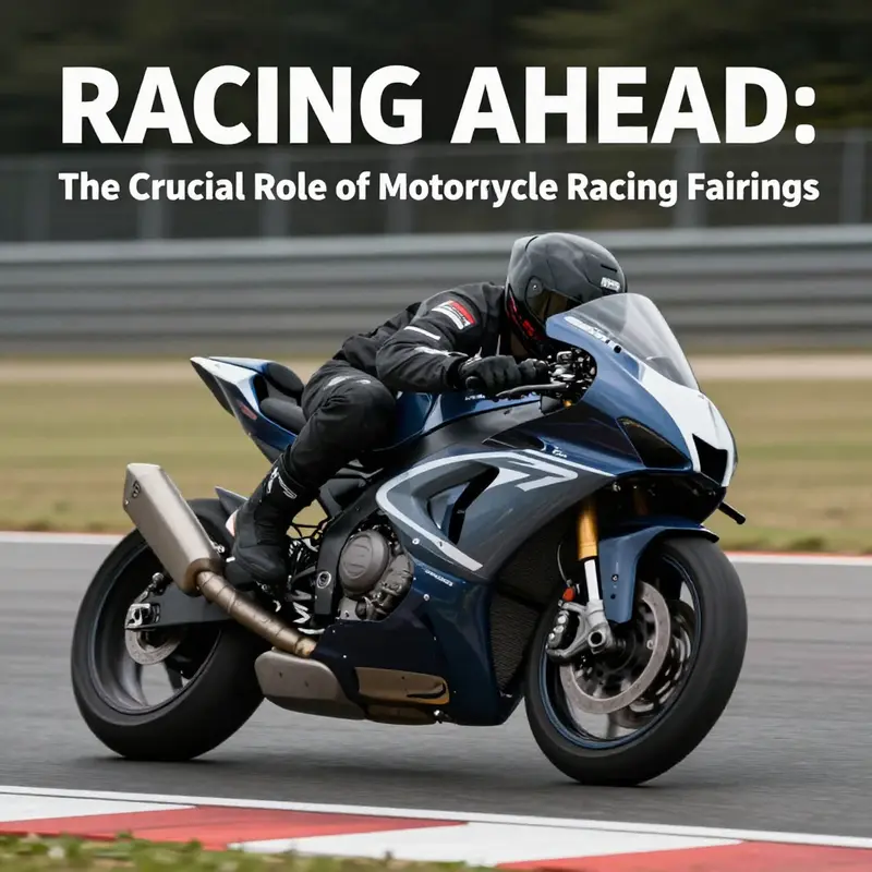 Motorcycle racing fairings designed to minimize drag and enhance speed.