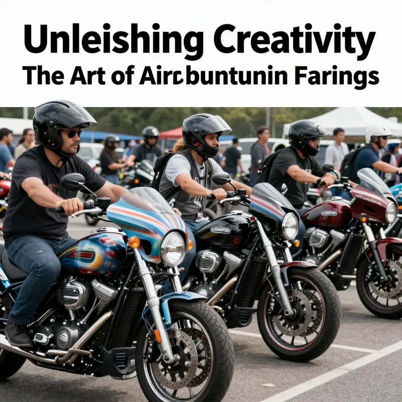 Intricate airbrush designs on motorcycle fairings transforming them into unique pieces of art.