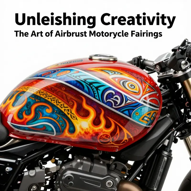Intricate airbrush designs on motorcycle fairings transforming them into unique pieces of art.