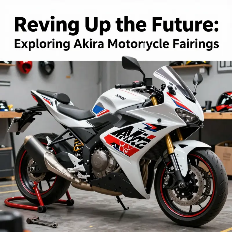 A stunning Akira-inspired motorcycle fairing design, blending futurism with iconic anime aesthetics.