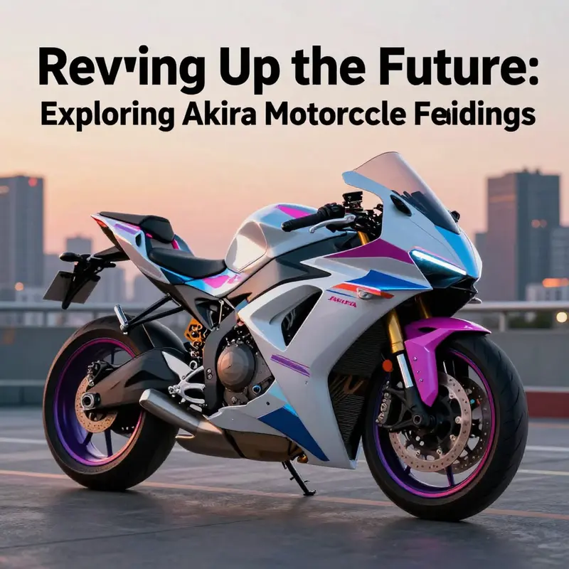 A stunning Akira-inspired motorcycle fairing design, blending futurism with iconic anime aesthetics.