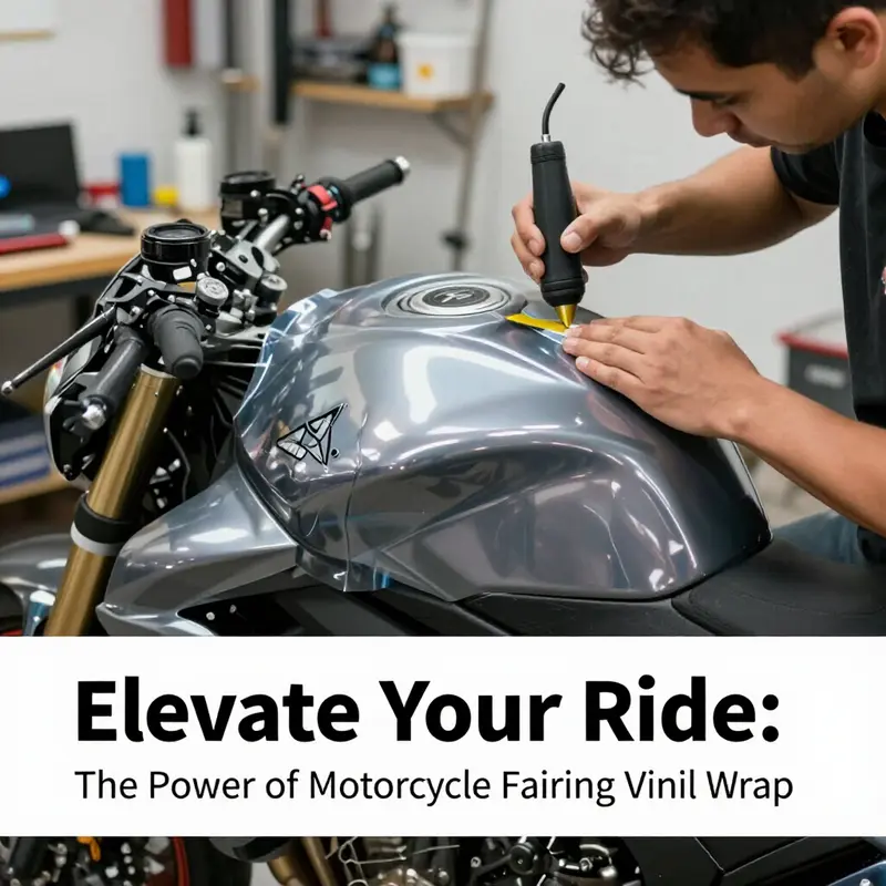 Showcasing a motorcycle fairing adorned with a colorful vinyl wrap that emphasizes both protection and aesthetic appeal.