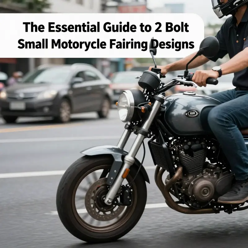 Detailed view of a 2 bolt motorcycle fairing highlighting its design elements.