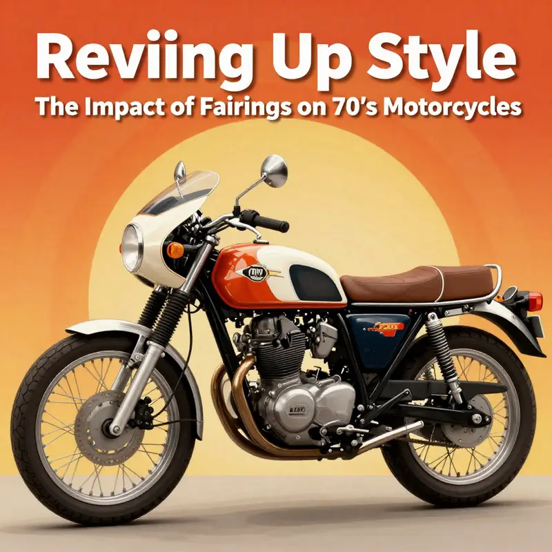 The evolution of fairings in 70’s motorcycles, blending performance with aesthetic enhancements.