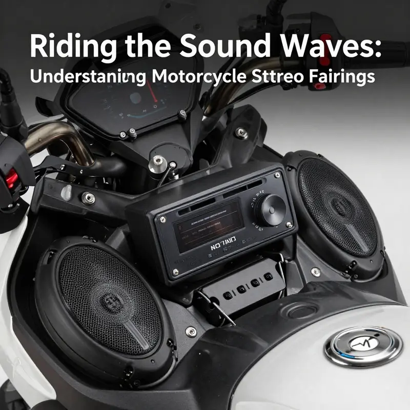 Close-up of a beautifully designed motorcycle stereo fairing emphasizing its functionality and aesthetics.