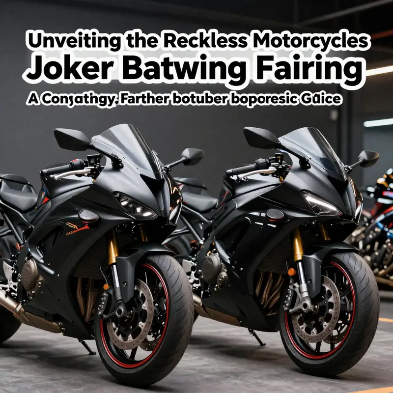 The Reckless Motorcycles Joker Batwing Fairing highlighted for its striking design and features.
