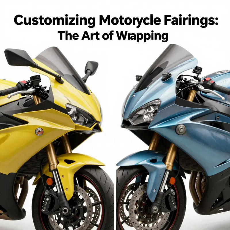 Expert techniques in action for wrapping motorcycle fairings, highlighting careful application and precision.