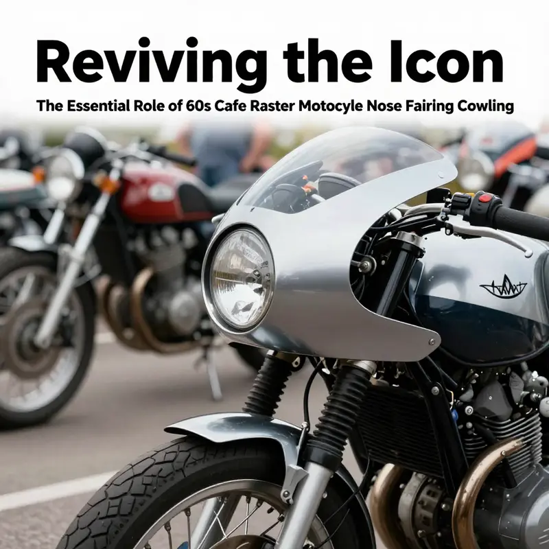 Classic design and lightweight materials of 60s cafe racer nose fairings.