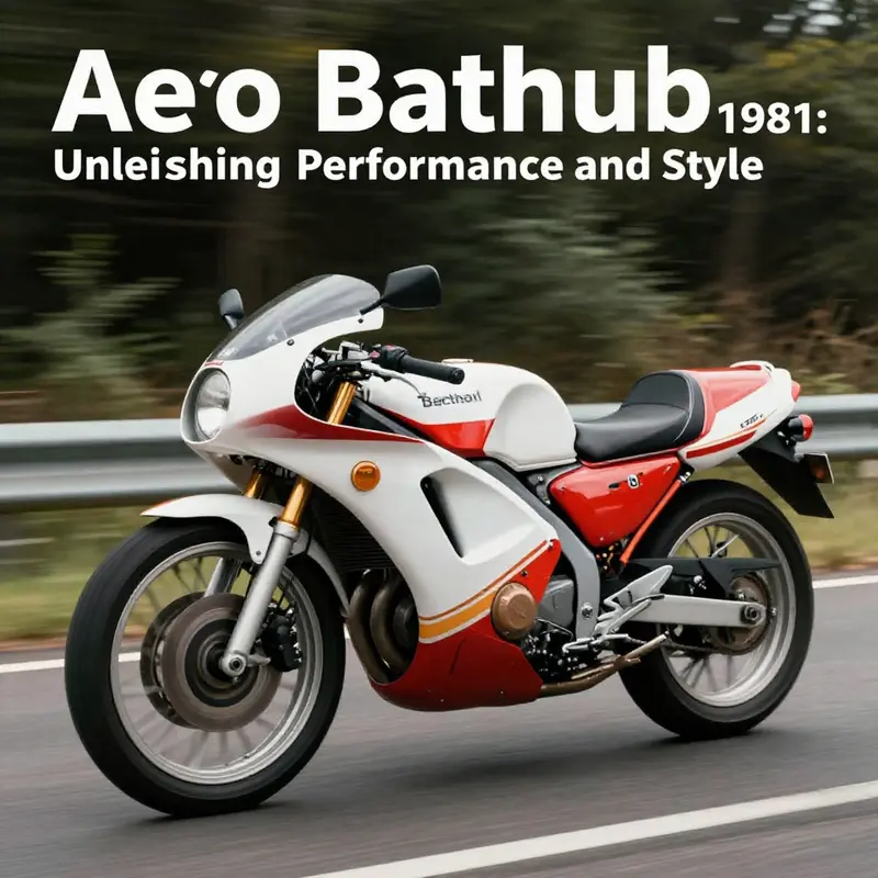 A vintage 1981 motorcycle featuring an aerodynamic aero bathtub fairing, captured in motion against a beautiful backdrop.