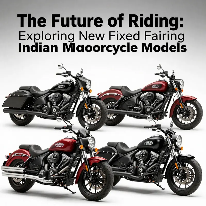 Showroom showcasing the state of new fixed fairing Indian motorcycles.