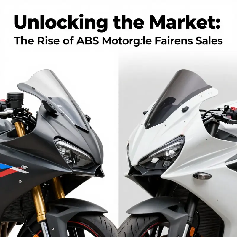 A lively marketplace representing current trends in ABS motorcycle fairings sales.